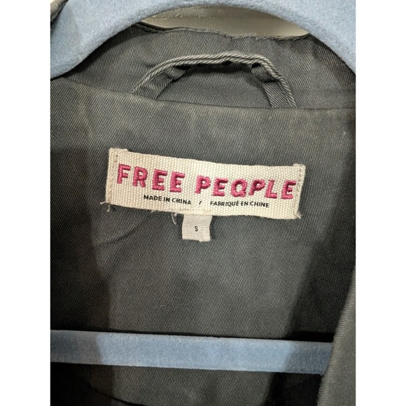 Free People Ruffled Romance Military Jacket Blazer Gray Size Small steampunk - Picture 5 of 10